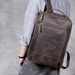 Sac à dos unisexe en cuir PU de style nouveau et tendance, avec logo de designer, sac à dos décontracté pour l'école, sac de voyage, sac à dos en cuir imperméable - Product Image 1