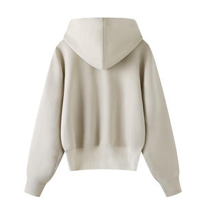 Sudadera con Capucha para Mujer, Diseño Casual, Oversize, con Paneles, Cierre de Cremallera de un Cuarto, Algodón Transpirable, con Logotipo Personalizado, Alta Calidad - Product Image 3
