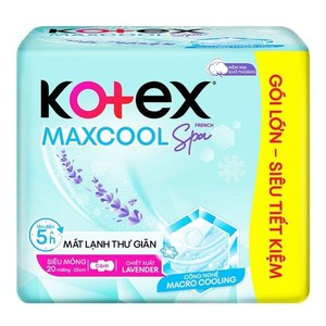 Kotex Max <b>Cool</b> Sanitary <b>Pads</b> Ultra Thin Wings 23cm , 20 pcs/Bag, | Premium Feminine Hygiene Products - Product Image 6