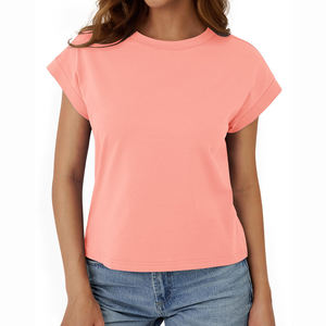 Camiseta corta de algodón estampada de alta calidad para mujer, camiseta holgada de verano, ropa de calle y conjuntos casuales, camiseta corta para mujer - Product Image 3