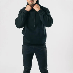 Wholesale Men's 100% Cotton Velour Half Zip Hoodie Customized Logo Loose Fitting Thick Waterproof Eco-Friendly Sweatshirt Hot - Product Image 4