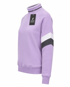 Sudadera Deportiva para Mujer Suzari, Color Morado con Bloques de Color, Cuello Alto, Manga Larga, Tejida, Transpirable, para Otoño - Product Image 2