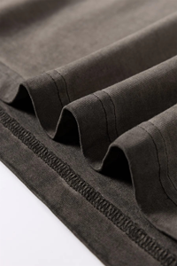 Camiseta Oversize Vintage Lavada para Hombre, 40% Algodón, 40% Bambú, 20% Poliéster, Cuello Redondo, Corte Holgado, Hombros Caídos, Satinada y Transpirable - Product Image 5