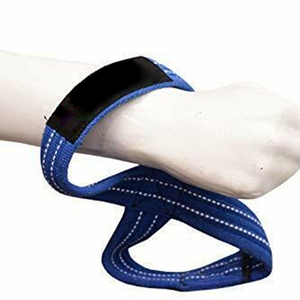 Sangle de levage en néoprène bleu, forme figure 8, haute élasticité, réglable, pour la musculation en salle de sport, unisexe - Product Image 2
