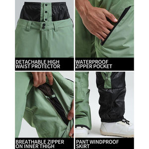 Pantalon de ski ample et confortable pour homme, style streetwear, coupe cargo, jambe large, imperméable, idéal pour le snowboard et le sport - Product Image 5