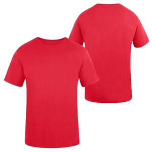 T-shirt pour homme à manches courtes, col rond, en jersey de coton, coupe classique, couleur unie, décontracté, tricoté - Product Image 5