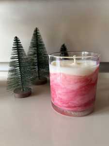 Frasco de Vidrio Redondo para Velas con Calcomanía de Ciervo, para Cacao Caliente con Malvaviscos Aromatizados, Decoración Navideña para el Hogar, Cilindro Resistente al Calor - Product Image 3