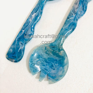 Servidores de Ensalada de Alta Calidad con Acabado Dorado, Hechos de Acrílico/Resina con Cuentas, Mango Largo, Utensilios Decorativos para Ensalada, Accesorios de Cocina, Libres de Plomo - Product Image 6