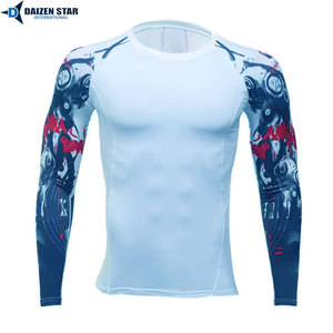 Custom Logo UPF50 Breathable Compression Sports Shirt Wholesale Full Sleeve Rash Guard Factory Price Custom Sublimation - Product Image 2