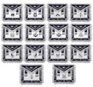 Custom Embroidered 3D Classical Freemason Badges <b>Sew</b>-On Fabric Solid Color Master Mason Brand for Bags - Product Image 6