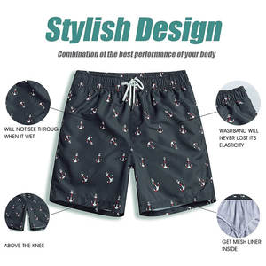 Traje de Baño de Secado Rápido, Pantalones Cortos de Verano Personalizados para Hombre, Pantalones de Natación Elásticos en 4 Direcciones, Shorts de Playa para Hombre, Shorts de Baño de Algodón - Product Image 3
