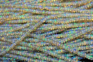 Natural Fire Opal Rondelle Beads Ethiopian Smooth Drilled Loose Multi Color 3-5mm 0.4mm Drill Hole Opal <b>Stone</b> for Jewelry Making - Product Image 3
