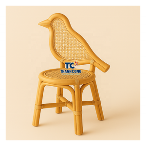 Silla de ratán moderna y funcional para niños, diseño hecho a mano ecológico para el hogar, sala de estar y dormitorio infantil - Product Image 1