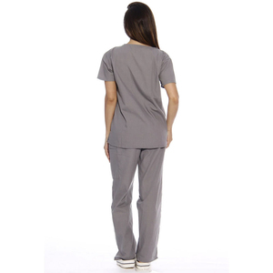 Women Medical Nursing Clinic Uniform Hospital <b>Scrub</b> <b>Set</b> Uniform 2pcs Pants <b>Set</b> With Custom Logo - Product Image 2
