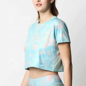 Camiseta de Moda para Mujer con Bordado Personalizado, Camiseta Casual Ajustada y Elástica para Mujer, Camiseta de Algodón Lavado Vintage para Mujer - Product Image 3