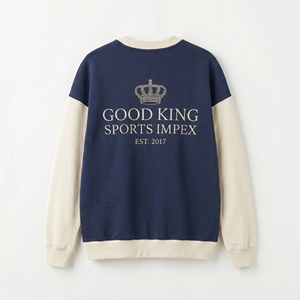 เสื้อสเวตเชิ้ตคอกลมผู้ชายแบบ Color Block ปักโลโก้ตามสั่ง ผ้าฝ้าย สวมใส่สบาย สไตล์สตรีทแวร์ - Product Image 2