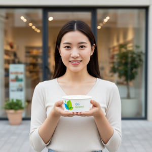 Tazones de papel desechables personalizados con logo, tazón de papel con impresión digital personalizada, solución de empaque para alimentos - Product Image 5