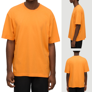 Camiseta de Algodón Grueso Personalizada para Hombre, Estilo Urbano, Hombros Caídos, Corte Holgado Informal, OEM ODM - Product Image 1