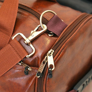 Bolsas de Viaje de Lona de Cuero Genuino de Alta Calidad, Bolsas de Lona de Cuero de Diseño Sencillo con Gran Capacidad Personalizadas - Product Image 5