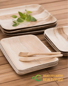 Catering and Wedding Party <b>Disposable</b> Palm Leaf <b>Plates</b> Crafted from Natural Areca Leaf Sustainable Tableware by Eco2go Vietnam - Product Image 5