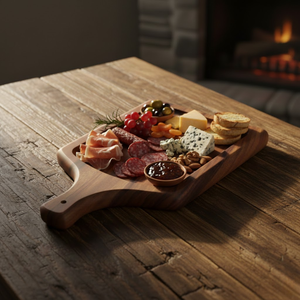 Tabla de Quesos y Charcutería Premium Grande de Madera de Acacia con Asa |   Tabla de Servir y Cortar Ecológica para Cocina y Regalos - Product Image 3