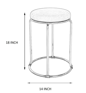 Contemporary Velvet <b>Footrest</b> Stool with Gold Metal Base for Living Room Bedroom and Lounge Furniture - Product Image 3