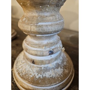 Ensemble de porte-bougies en bois recyclé fait main, vente en gros |   Finition vieillie - Product Image 3