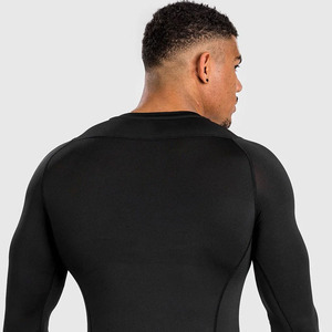 Último Diseño Profesional, Camisetas de Protección contra Rozaduras Personalizadas para Hombre, Resistentes al Viento, Color Negro y Verde, Sublimadas, Camisetas de Protección contra Rozaduras para BJJ en Venta - Product Image 2