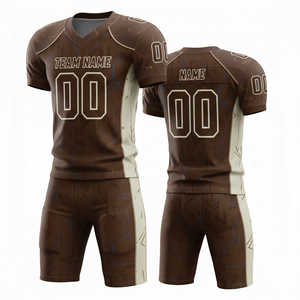 เสื้อฝึกซ้อมอเมริกันฟุตบอลแบบกำหนดเองสำหรับผู้ใหญ่ แขนสั้น ระบายอากาศได้ดี มีไซส์พลัส คอวี ผลิตจากโพลีเอสเตอร์ 100% - Product Image 2