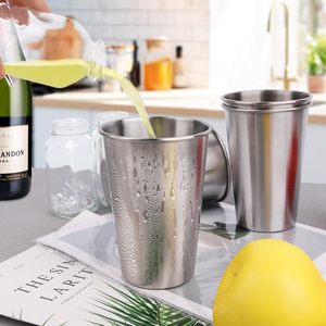 Stacked Single Wall Stainless Steel Tumbler Beer <b>Cup</b> Wholesale Beer Glasses <b>Camping</b> <b>Cup</b> Custom Logo Beer Stein Pint <b>Cup</b> - Product Image 5