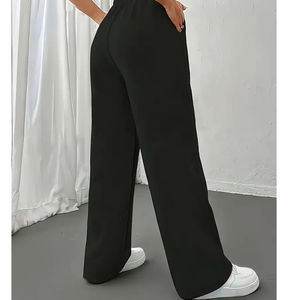 Pantalones Deportivos Personalizados para Mujer, de Invierno, Cintura Alta, Transpirables, de Algodón, con Cierre de Cordón y Bolsillos - Product Image 3