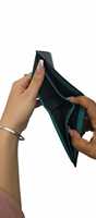 Dompet Lipat RFID Blocking Kulit Sapi Hitam dan Petrol WRIZA - Dompet Kulit Asli Buatan Tangan, Tahan Lama, Tipis, untuk Penggunaan Sehari-hari, Cocok untuk Hadiah