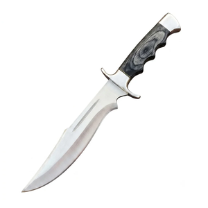 Couteau de chasse et de camping à lame fixe LEGACY BLADES, acier au carbone, pointe tombante, manche en bois, qualité industrielle, survie, vente en gros OEM - Product Image 1