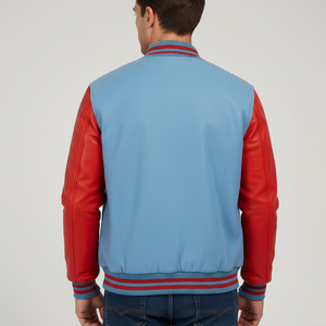 Best Selling Men's Casual Coat Comfortable Sheep Skin <b>Leather</b> Varsity <b>Jacket</b> <b>Long</b> Fit Thin Coated Winter Varsity Men's <b>Jackets</b> - Product Image 2