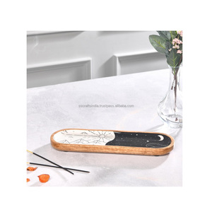 ที่ดักเถ้าไม้ที่มีสไตล์และทนทานที่วางธูปสำหรับน้ำมันหอมระเหยและบรรเทาความเครียดสำหรับใช้ในศาสนาจากอินเดีย - Product Image 1