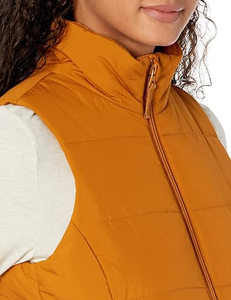Gilet matelassé sans manches à capuche personnalisé avec logo OEM, en duvet de canard et d'oie, chaud pour l'hiver, pour femme - Product Image 4
