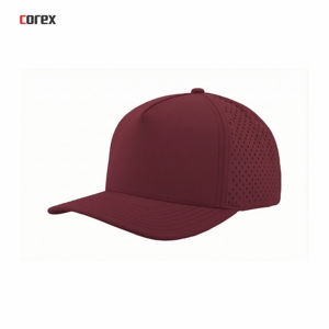 Gorra de Malla de 5 Paneles Color Granate Personalizada, Transpirable, Impermeable, Unisex, Ajustable, Informal para Exteriores, para Adultos, Primavera/Verano - Product Image 1