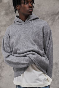 Sudaderas con Capucha y Sudaderas Térmicas 100% Algodón para Hombre, Estilo Acid Wash, Felpa Francesa, Cuello Redondo, Hombros Caídos, Tallas Grandes - Product Image 6