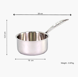 Olla para Leche de Acero Inoxidable Triple de 1.5L con Logotipo OEM, Compra en Línea, Fabricante de Ollas Profundas Personalizadas - Product Image 2