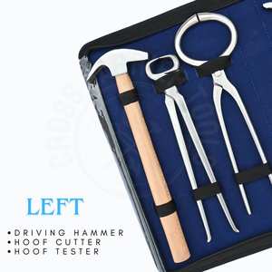 Juego de Herramientas Profesionales para Herrador: Cortacascos, Pinza Curva, Herramienta para Prueba de Dolor en Cascos, Extractor de Clavos y Martillo - Product Image 3