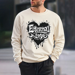 Sudadera de Felpa para Hombre, Corte Regular, Manga Regular, 100% Algodón, Cuello Redondo, Impresión Ecológica en Serigrafía para Invierno, Comercio Exterior - Product Image 5