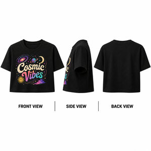 เสื้อครอปท็อปผู้หญิง แขนสั้น คอกลม ลาย Kindness Wins ผ้าฝ้ายถัก 100% ระบายอากาศได้ดี สวมใส่สบายๆ สำหรับฤดูใบไม้ผลิและฤดูร้อน - Product Image 4