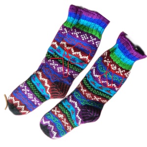 Prix de gros Chaussettes en laine tricotées à la main pour femmes d'hiver en provenance du Népal - Product Image 6