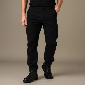 Pantalon cargo vert sur mesure pour homme, coupe slim, multi-poches, décontracté - Product Image 2