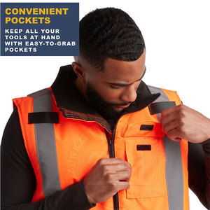 Chaleco Reflectante de Seguridad de Alta Visibilidad, Nuevo Estilo, Último Diseño, Hecho de Poliéster, ANSI Clase 1, Impermeable, con LED Intermitente y Logotipo Personalizado - Product Image 6