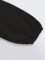 Robe longue décontractée fluide à épaules dénudées unie et froncée pour femmes grandes tailles, manches longues, coupe ample, idéale pour les vacances, vente en gros, personnalisable