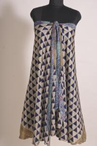 Falda Maxi Cruzada de Seda con Estampado Floral para Mujer, Hecha a Mano, Estilo Vintage, Elegante - Product Image 4