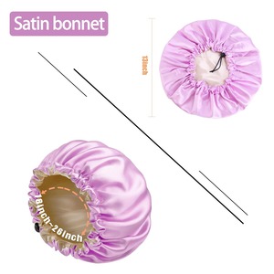 Gorro de Dormir de Satén de Doble Capa Premium para Mujer, Protección para Cabello Rizado Natural, Gorro de Noche - Product Image 4