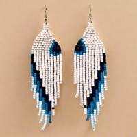 Boucles d'oreilles pendantes en alliage plaqué or avec broderie artisanale de style coréen, légères et tendance, accessoires de mode décontractés