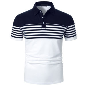 Servicio OEM ODM, Camiseta Polo Personalizada al por Mayor para Hombre, Tela de Algodón Suave, Camisetas Polo Lisas para Vacaciones, Combinación de Colores - Product Image 1